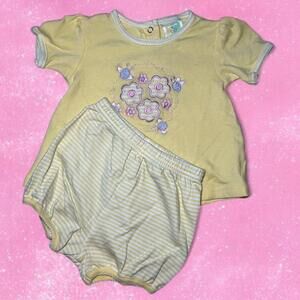 Vintage Sears Y2K Yellow and White Matching Outfit